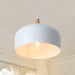 1-Light Modern Farmhouse Wood Bowl Pendant Light for Kitchen Island, Modern Semi Flush Mount Chandelier for Dining Living Room