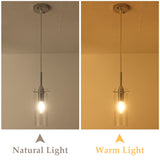 1-light Glass Pendant Light with Adjustable Cord, Semi Flush Mount Chandelier for Dining Room Living Room Bedroom