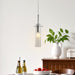 1-light Glass Pendant Light with Adjustable Cord, Semi Flush Mount Chandelier for Dining Room Living Room Bedroom