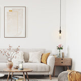 1-light Glass Pendant Light with Adjustable Cord, Semi Flush Mount Chandelier for Dining Room Living Room Bedroom