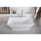 Kingston Brass 60-in Acrylic Double Ended Pedestal Tub with Overflow and Drain