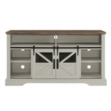 60 Inch Modern Fireplace TV stand With Storage Spaces and Double Safety Protection Device
