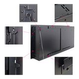 60 Inch Recessed Ultra Thin Tempered Glass Front Wall Mounted Electric Fireplace With Remote And Multi Color Flame & Emberbed