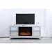 60 in. Mirrored Fireplace TV Stand