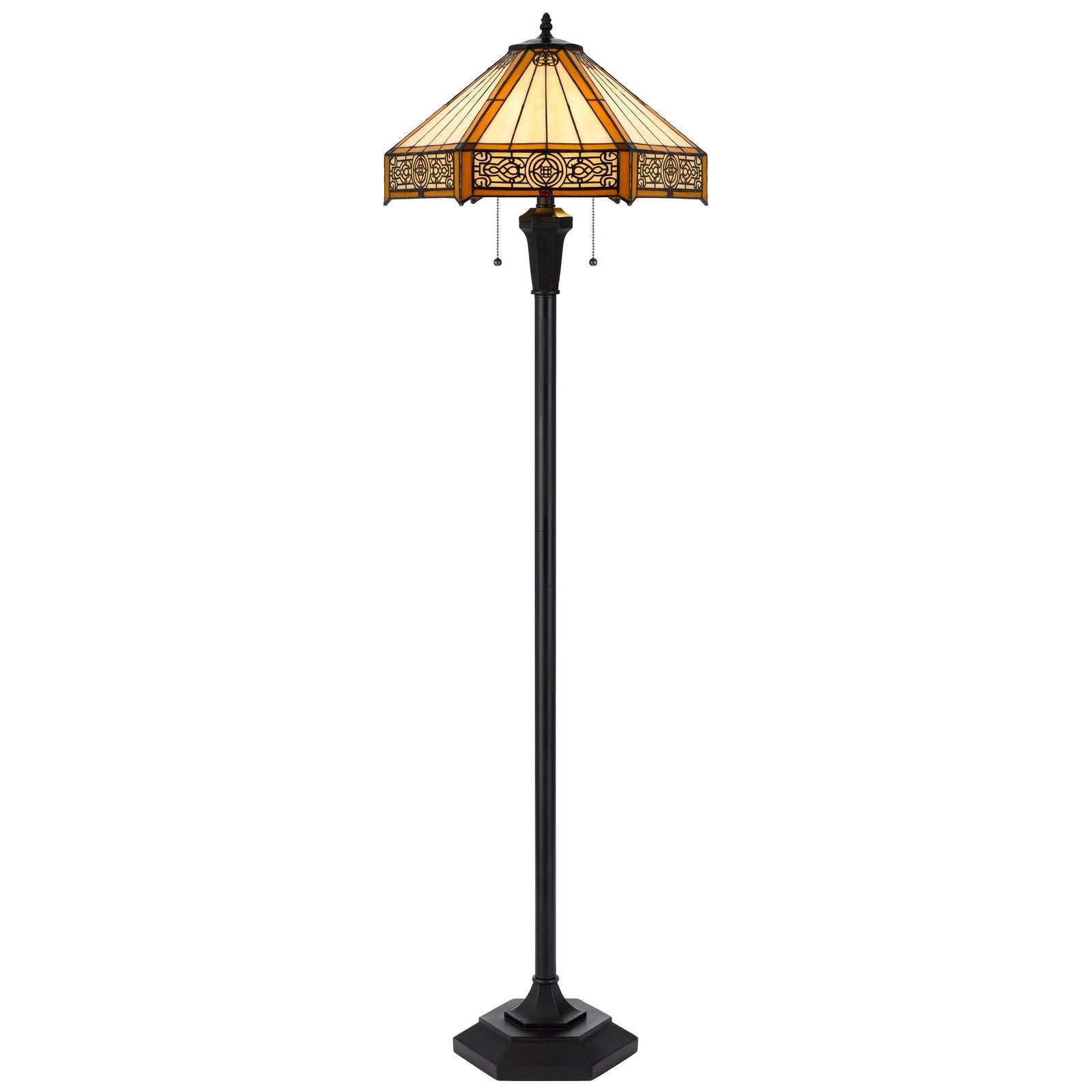 60W x 2 metal resin Tiffany floor lamp