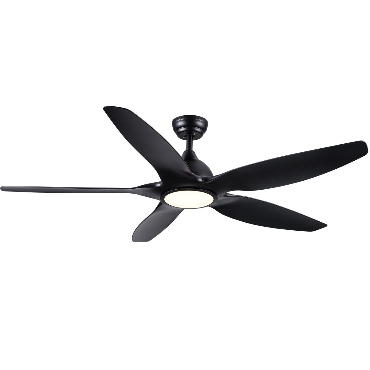 60" Black ABS Blade LED Ceiling Fan with 6-Speed Settings