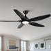60" Black ABS Blade LED Ceiling Fan with 6-Speed Settings