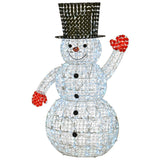 National Tree Company 5 ft. Crystal Bead Snowman with LED Lights - White