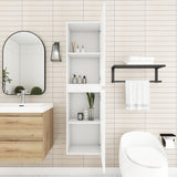 60" Tall MDF 2-door Accent Cabinet with Interior Shelves - 15.75'' x 59''