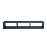 60"Black Floating TV Console, TV Stands with Shelves