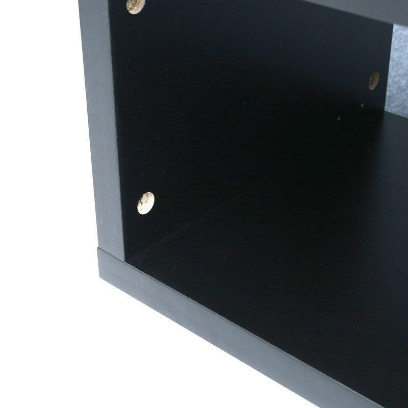 60"Black Floating TV Console, TV Stands with Shelves