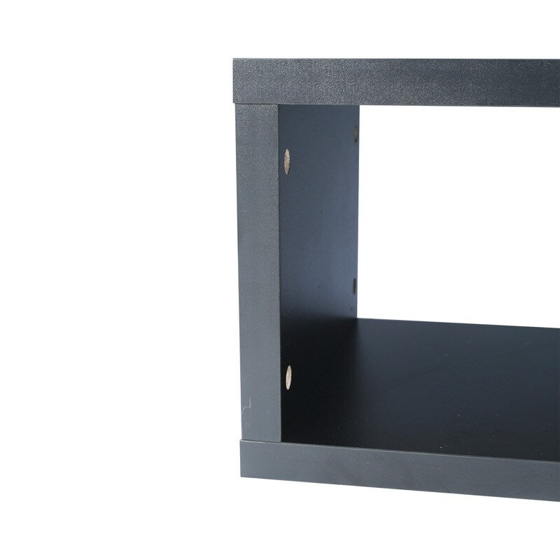 60"Black Floating TV Console, TV Stands with Shelves