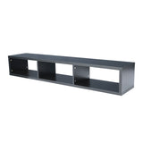 60"Black Floating TV Console, TV Stands with Shelves