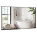 60"x40" Oversized Rectangle Bathroom Mirror with Black Frame Decorative Wall Mirrors Wall Mounted mirror with Aluminum Frame