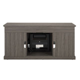 60'' American Traditional Style Contemporary TV Media Stand with Fireplace Insert