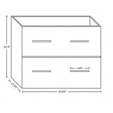 61.5-in. W Wall Mount Dawn Grey Vanity Set For 3H4-in. Drilling White UM Sink
