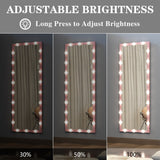 62.6'' x 23.3'' Wall Mounted Full Length Mirror with 3 Color Lights