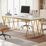 63 Inches Executive Desk, Modern Computer Desk, Large Office Desk
