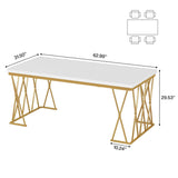 63 Inches Executive Desk, Modern Computer Desk, Large Office Desk