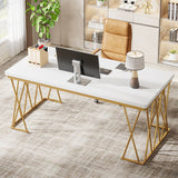 63 Inches Executive Desk, Modern Computer Desk, Large Office Desk