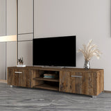 63 inch TV Stand Media Center with 2 Large-Capacity Side Door Cabinet