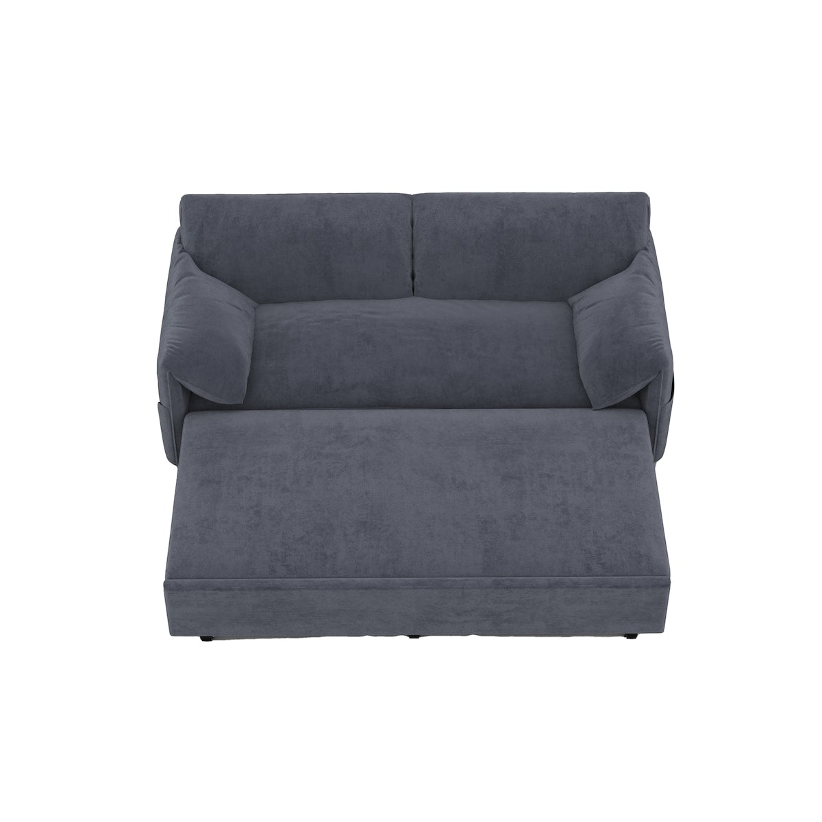 63.8" Queen Pull Out Sofa Bed, 3-in-1 Convertible Sleeper Sofa with Side Storage,Multi-Functional Velvet Loveseat Bed