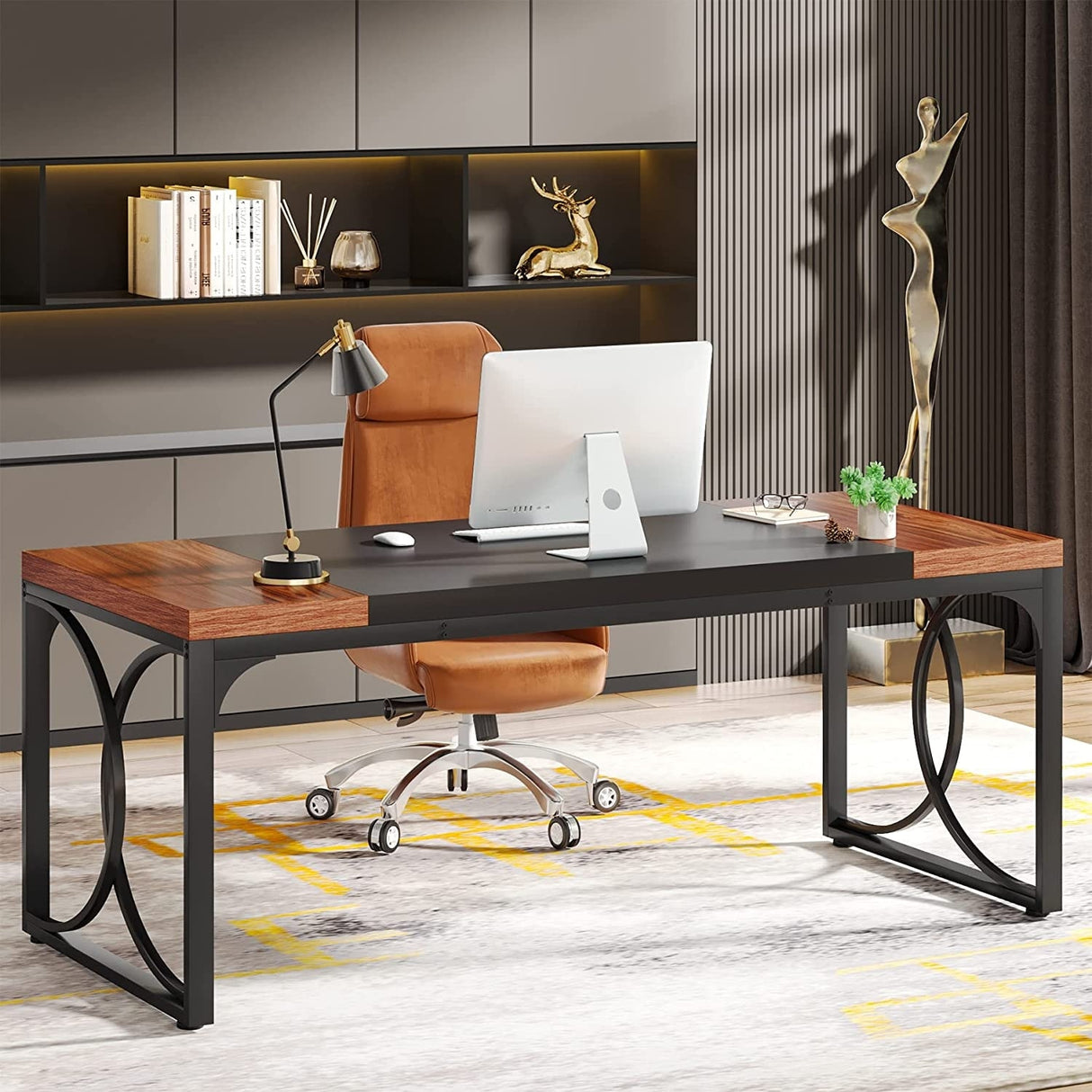 63" Executive Desk Large Office Computer Desk
