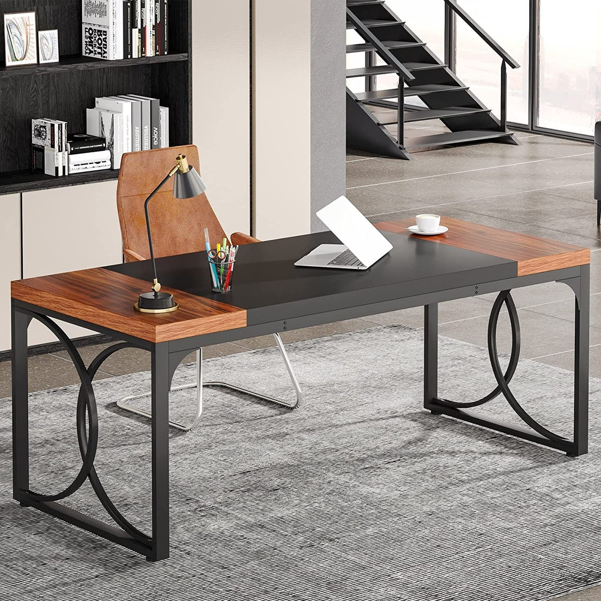 63" Executive Desk Large Office Computer Desk
