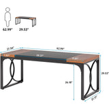 63" Executive Desk Large Office Computer Desk