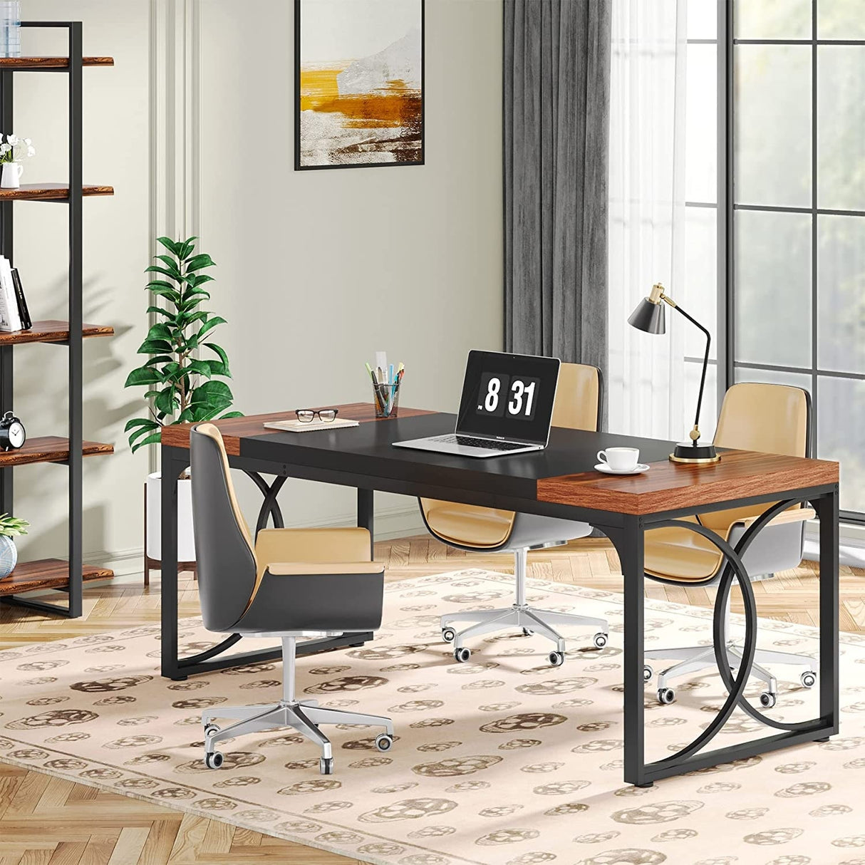 63" Executive Desk Large Office Computer Desk