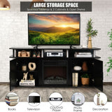 63" TV Entertainment Console Center with 2 Cabinets - 63" x 18" x 26" (L x W x H)