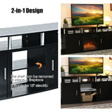 63" TV Entertainment Console Center with 2 Cabinets - 63" x 18" x 26" (L x W x H)
