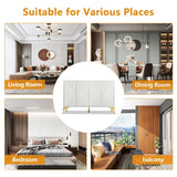 63"W White Accent Storage Cabinet with 4 Doors,Modern Sideboard,Buffet side Cabinet