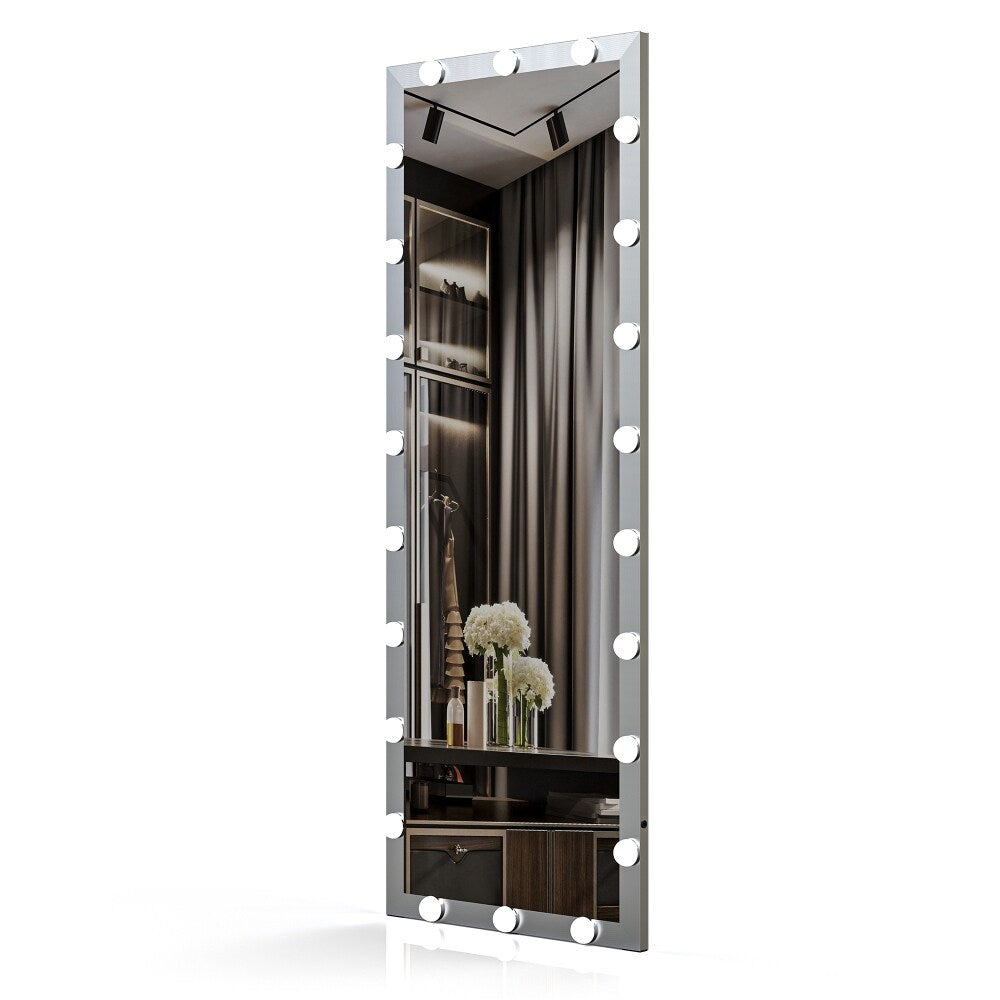 63"×24" 3 Color Modes Lighted Standing Floor Full Length Mirror for Dressing Room, Bedroom