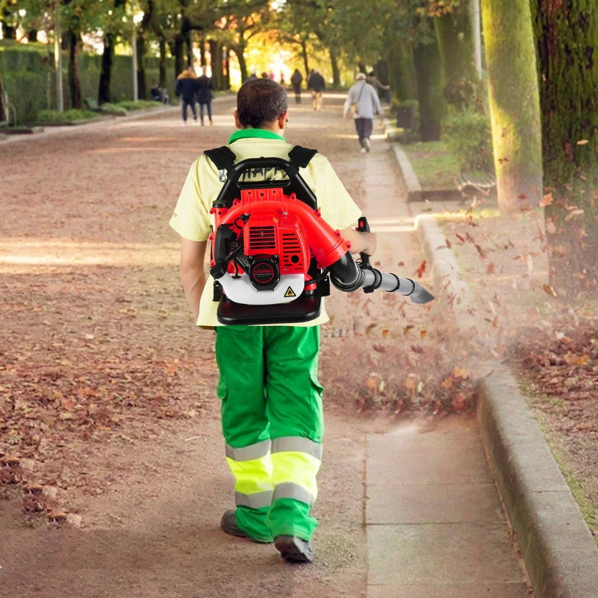 63cc 2-Cycle Gas Leaf Blower, 650 CFM Cordless Handheld Leaf Blower