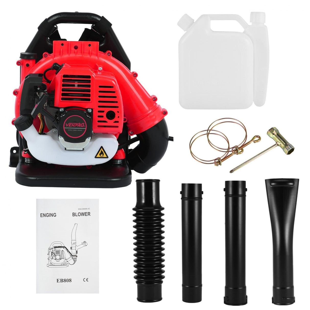 63cc 2-Cycle Gas Leaf Blower, 650 CFM Cordless Handheld Leaf Blower