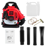 63cc 2-Cycle Gas Leaf Blower, 650 CFM Cordless Handheld Leaf Blower