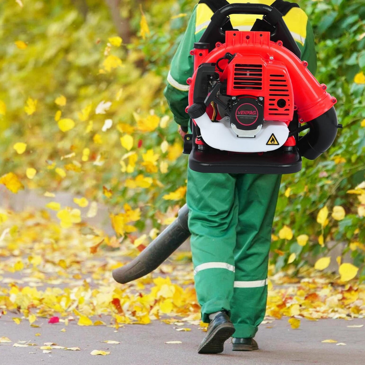 63cc 2-Cycle Gas Leaf Blower, 650 CFM Cordless Handheld Leaf Blower