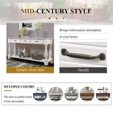 Wood Console Table with Drawers and Shelf