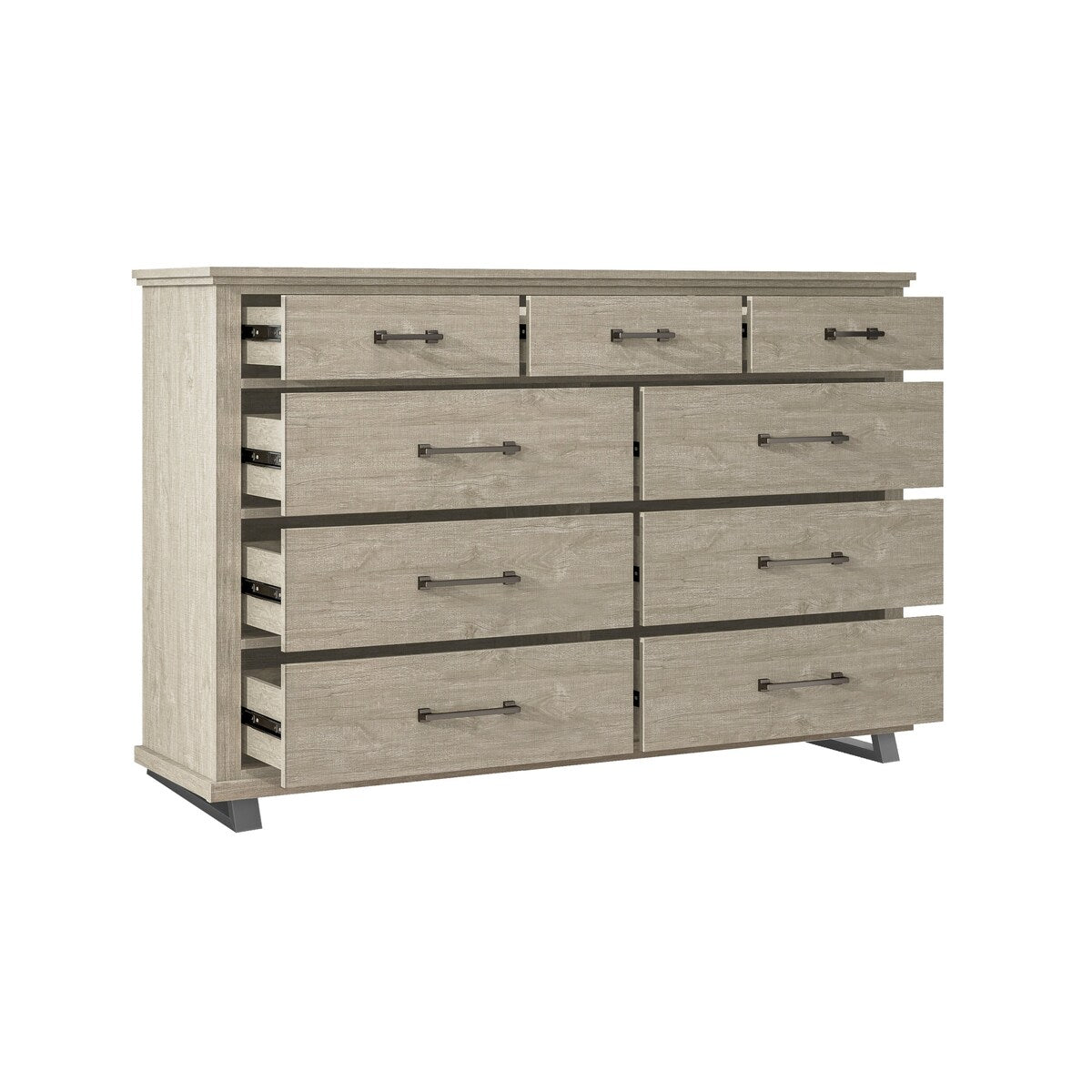 64 in. Wide 9-Drawer Dresser - Contemporary Design w/ Ample Storage