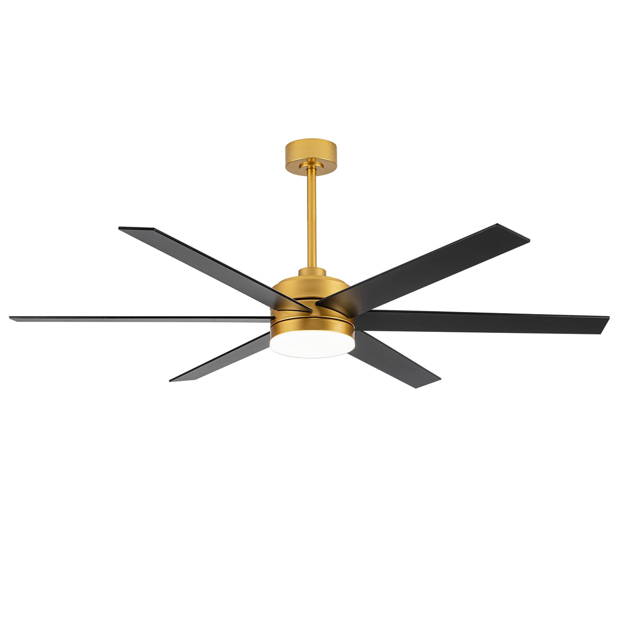 65 Inch Gold Large LED Ceiling Fan with Light and Remote(6-Blade)