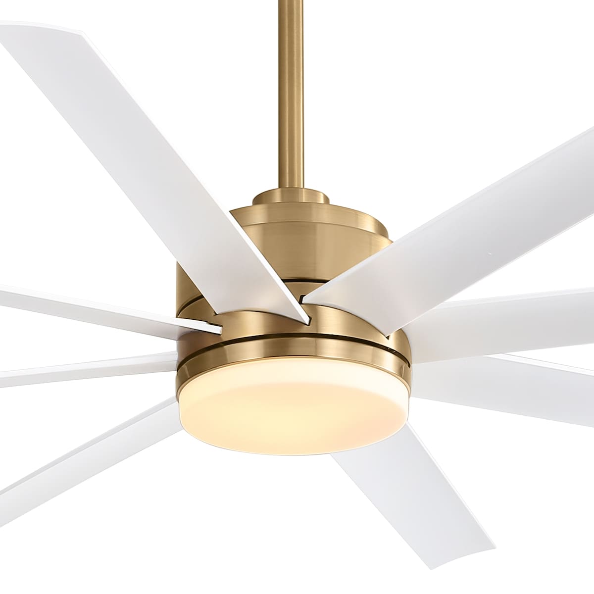 65 Inch Gold Morden Ceiling Fan with Light Remote(8-Blade)
