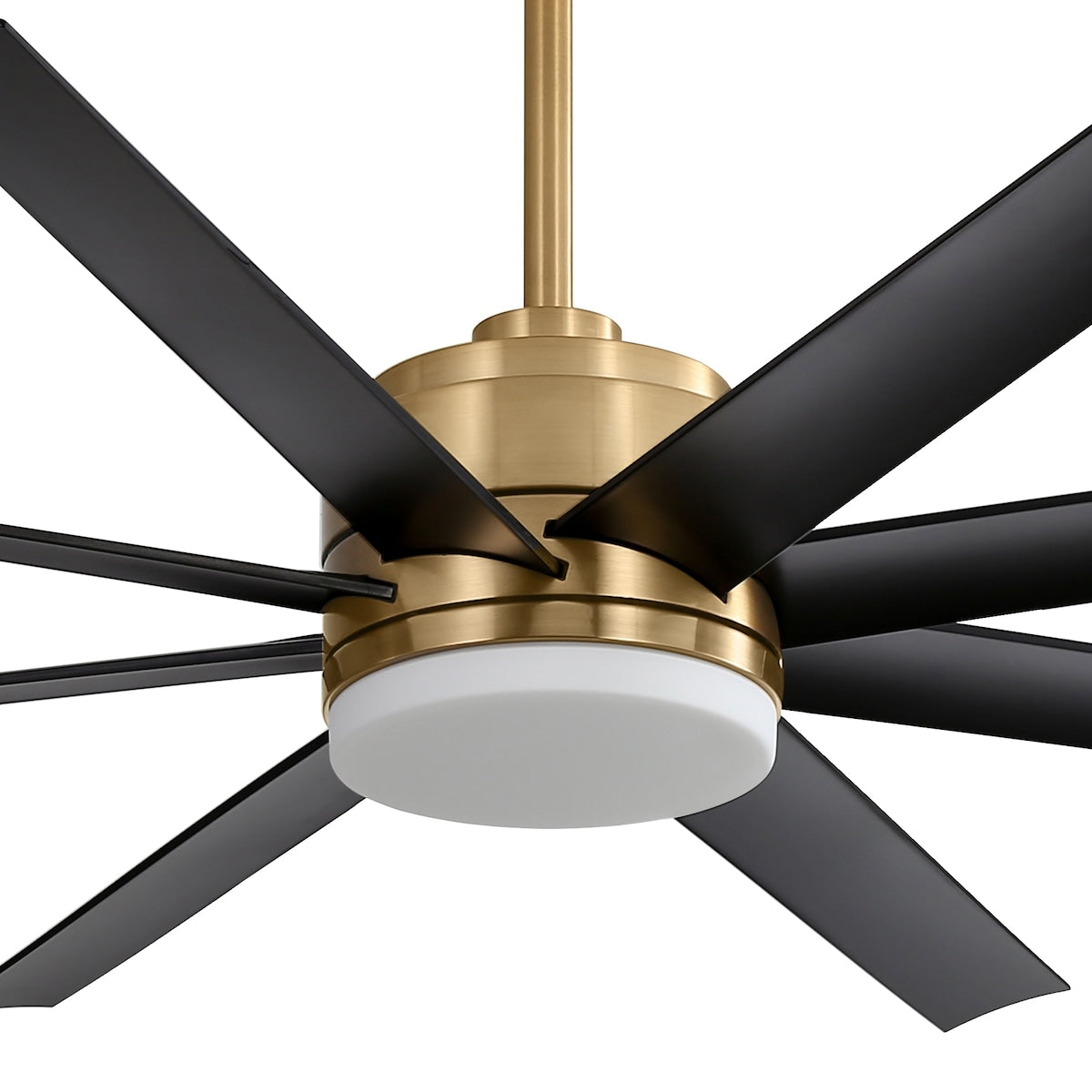 65 Inch Gold Morden Ceiling Fan with Light Remote(8-Blade)