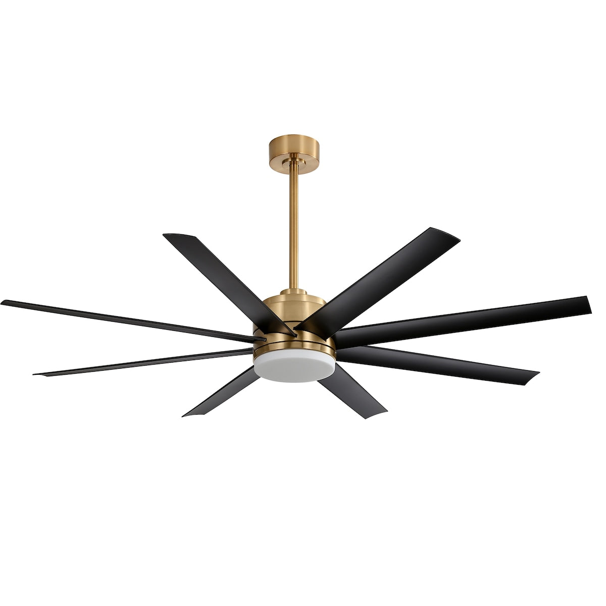 65 Inch Gold Morden Ceiling Fan with Light Remote(8-Blade)
