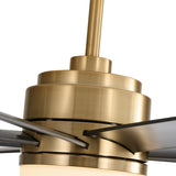 65 Inch Gold Morden Ceiling Fan with Light Remote(8-Blade)