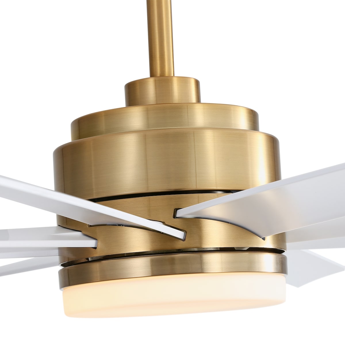 65 Inch Gold Morden Ceiling Fan with Light Remote(8-Blade)