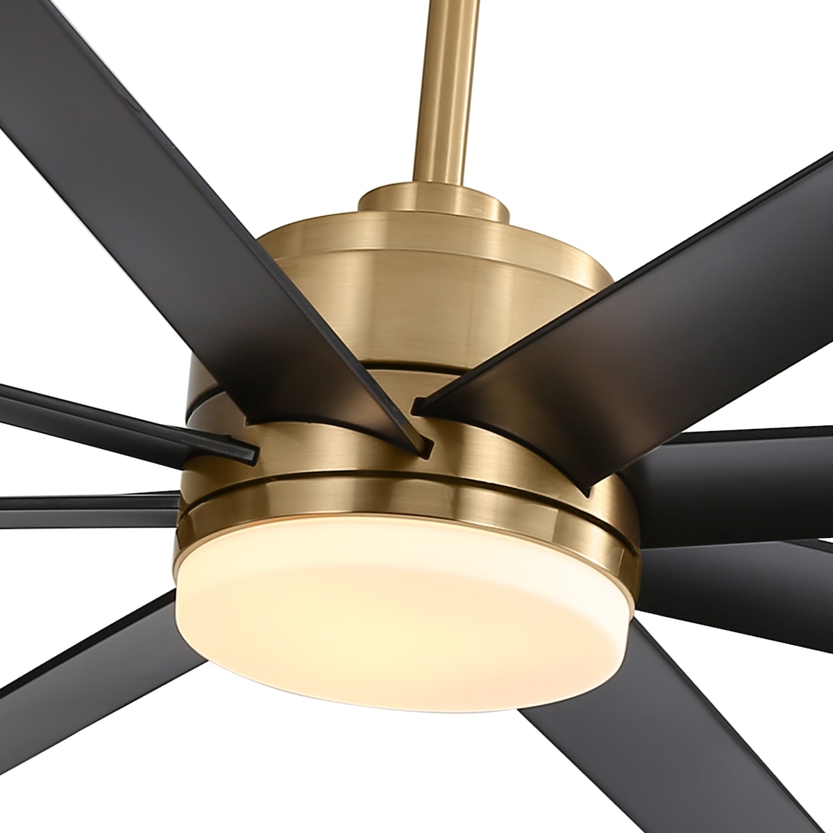 65 Inch Gold Morden Ceiling Fan with Light Remote(8-Blade)