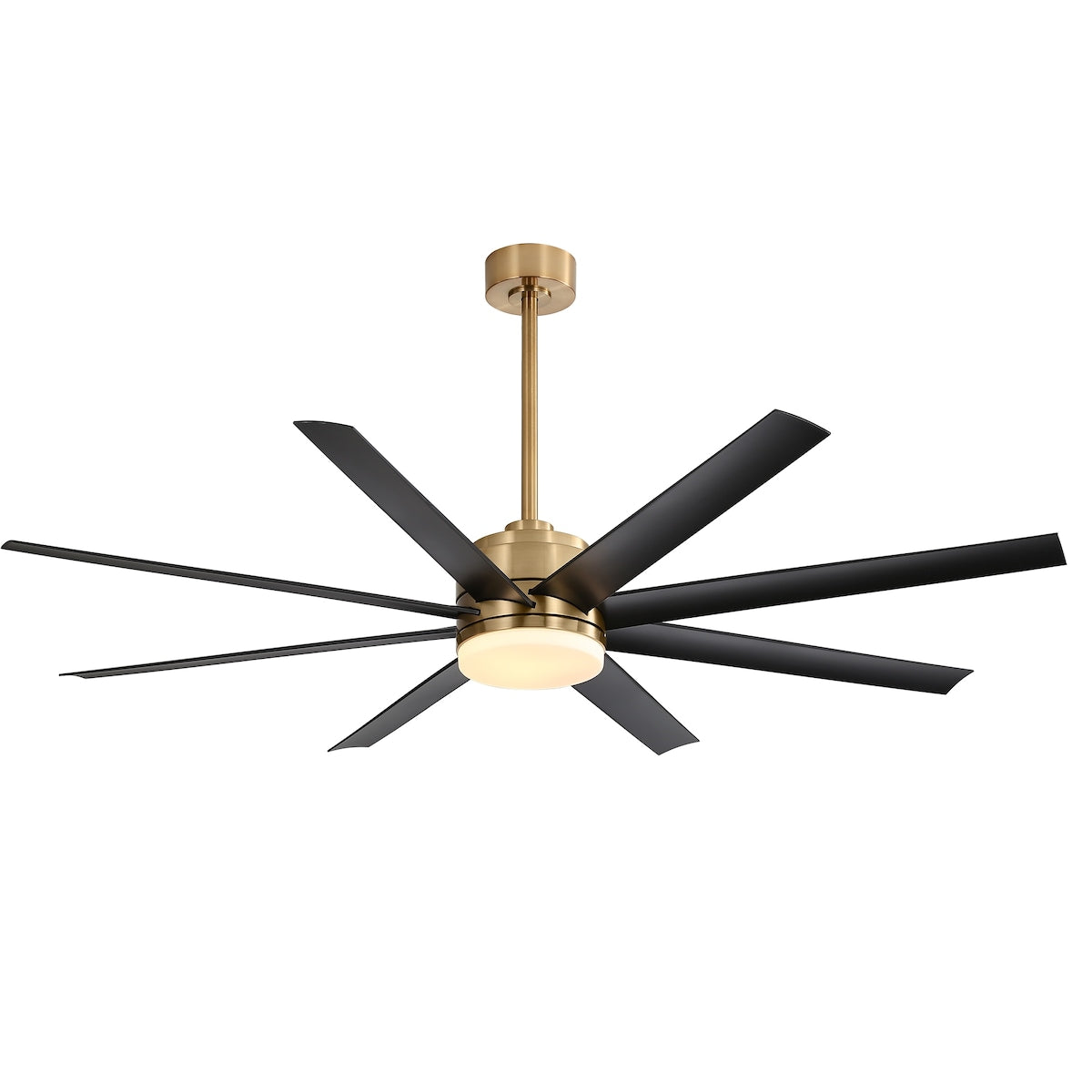 65 Inch Gold Morden Ceiling Fan with Light Remote(8-Blade)