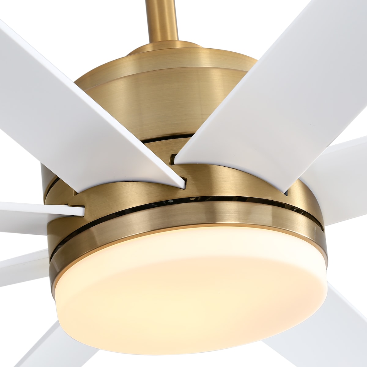 65 Inch Gold Morden Ceiling Fan with Light Remote(8-Blade)