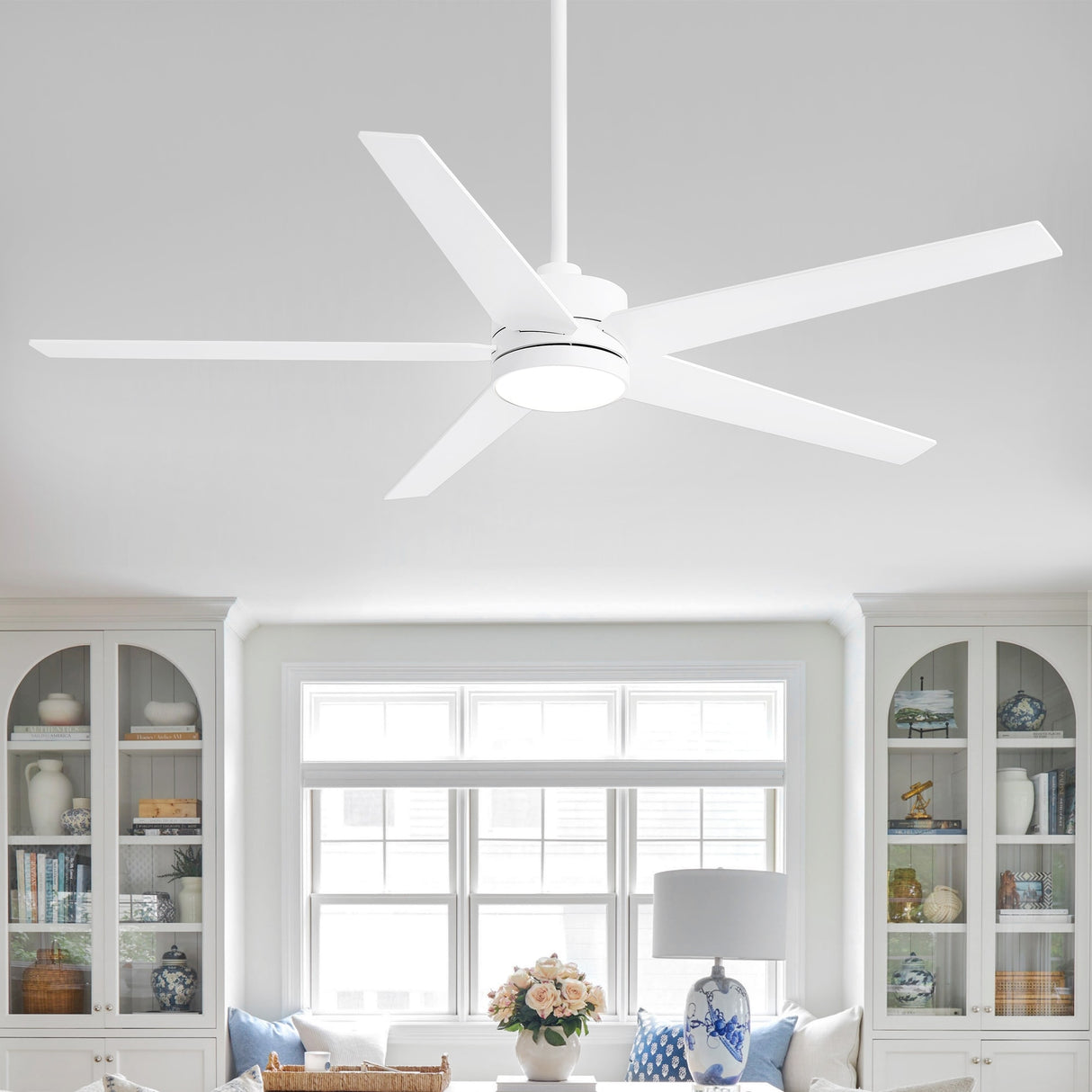65-in Gold Color-changing Indoor Chandelier Ceiling Fan with Light and Remote (5-Blade)